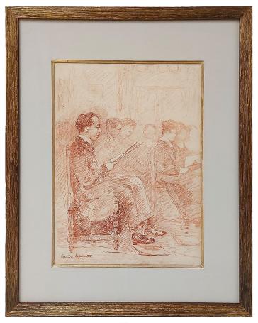 Tekening van de Belgische kunstenaar Emile Lecomte