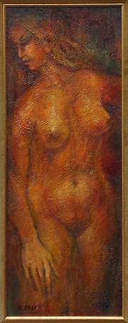 Ronald Ergo met grafisch werk titel Bruidsluier