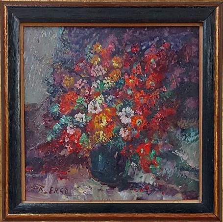 Ronald Ergo met stilleven met bloemen