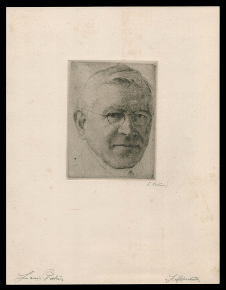 Louis Peeters met een zelfportret