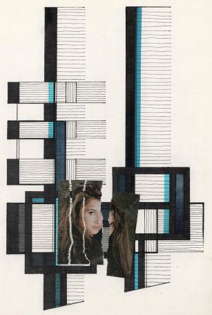 Collage, gemengde techniek van de Belgische kunstenaar Eugène Eechaut kopen