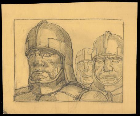 Tekening van de Belgische kunstenaar Edmond Van Dooren kopen