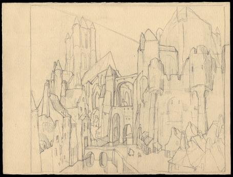 Tekeningen van de Belgische kunstenaar Edmond Van Dooren 