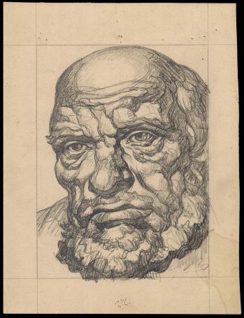 Tekening en ets van de Belgische kunstenaar Edmond Van Dooren kopen