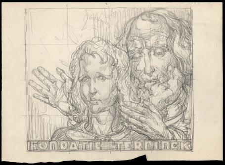 Tekening van de Belgische kunstenaar Edmond Van Dooren kopen