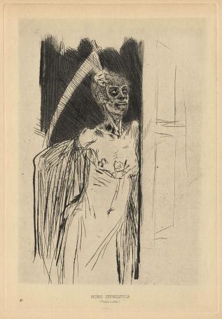 Félicien Rops met een heliogravure uit 1908