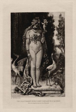 Félicien Rops met een heliogravure uit 1924