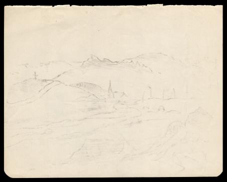 Felix Timmermans met portretje met monogram