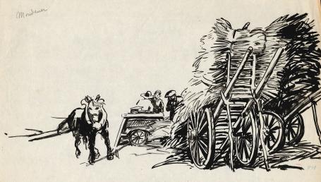Schets van Frans Masereel op papier vroege periode