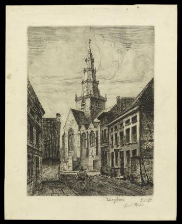 Grote ets van François Pycke kopen uit 1924