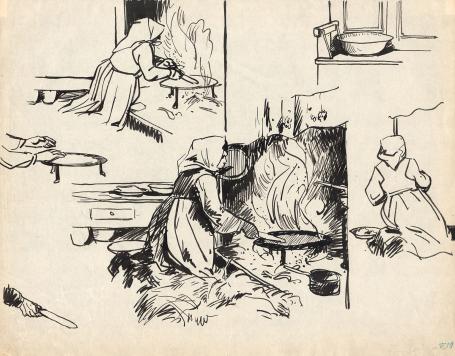 Schetsen van Frans Masereel uit 1915