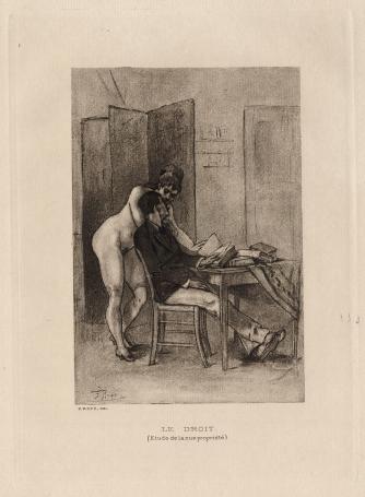 Félicien Rops met een heliogravure uit 1924