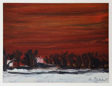 Olieverf van Gabriel De Pauw, winterlandschap