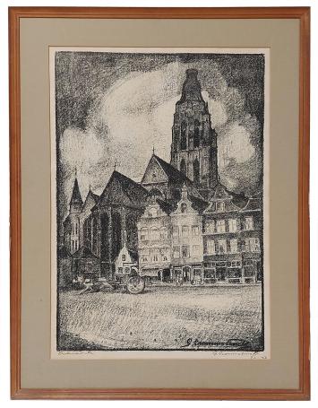 Litho Belgische kunstenaar Gustaaf Crommelynck kopen