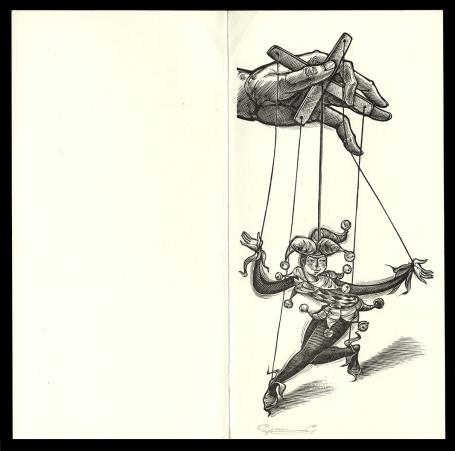 Houtsnede, 1977 van de Belgische graficus Gerard Gaudean