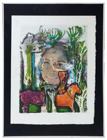 Zeefdruk van de Belgische kunstenaar André Goezu kopen