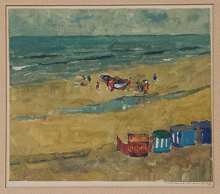 Kunstwerkje van J. Gonthier, het strand