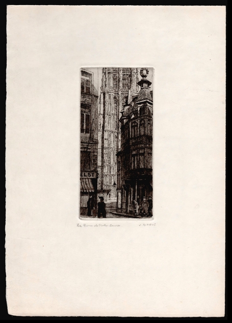 Originele gesigneerde ets van de Belgische etser Jaak Gorus