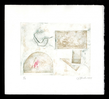 Grafisch werk van 1999 van de Gentse kunstenaar Gustaaf Prils