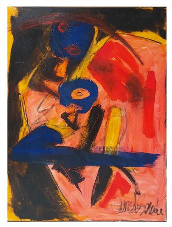 Abstract schilderij van de Belgische kunstenaar Glenn Vandesande