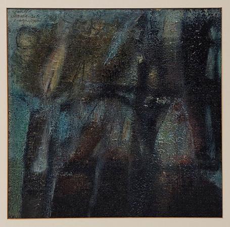 Hugo Heyens met een schilderij