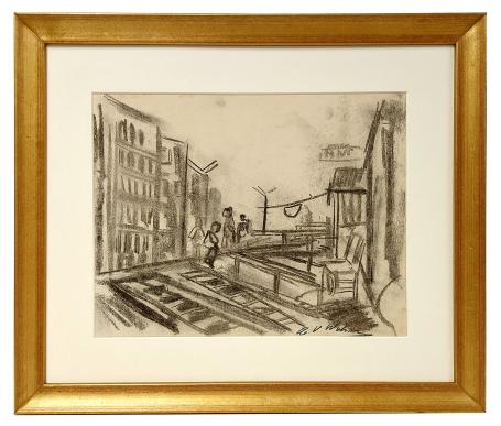 Tekening van de Belgische tekenaar Henri Victor Wolvens