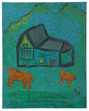 Schilderij van Zwitserse kunstenaar Hans Krüsi