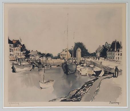 Etsen van de Belgische kunstenaar Roger Hebbelinck