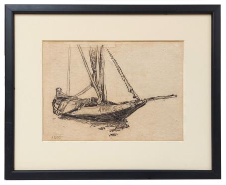 Tekening zeilboot van H. Cassiers