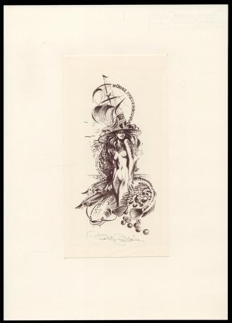 Hermina Horváth met een gesigneerd grafisch kunstwerkje