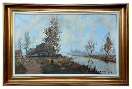 Landschapsschilderij van Belgische schilder Henri Joseph Pauwels kopen