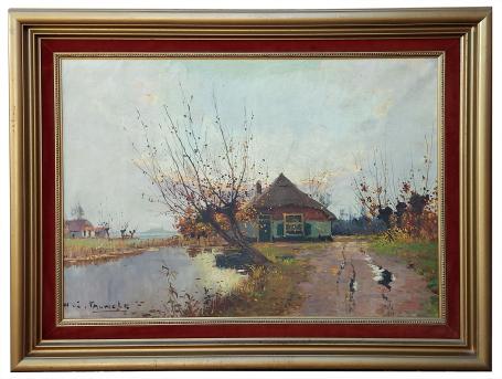 Herfstlandschap van Belgische schilder Henri Joseph Pauwels kopen