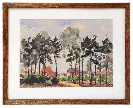 Aquarel van de Belgische kunstschilder Antoon Luyckx
