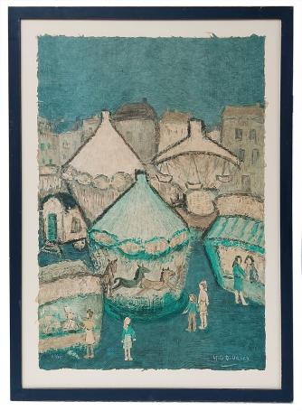 Lithografie van de Belgische kunstenaar Hubert De Vries