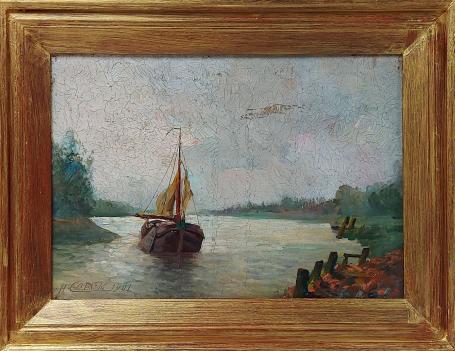 Boot op de Rupel van Hubert Coeck