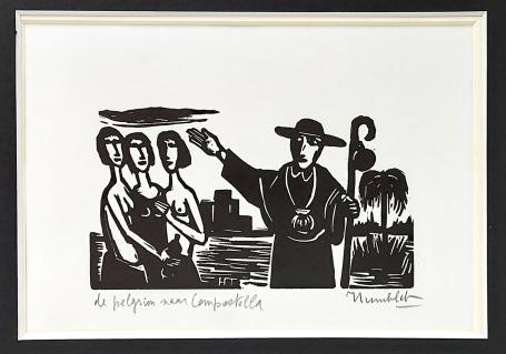 Kunstwerkje op papier van de Leuvense kunstenaar Theo Humblet kopen