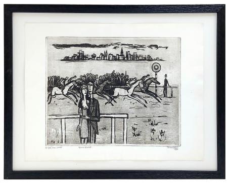 Grote ets door Leuvense kunstenaar Theo Humblet