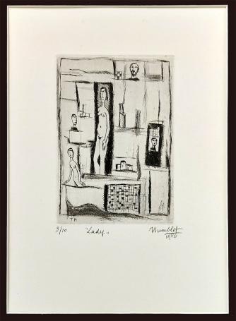 Kunstwerkje op papier van de Belgische kunstenaar Theo Humblet kopen