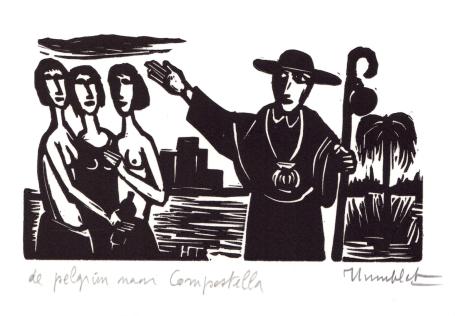 Kunstwerkje op papier van de Leuvense kunstenaar Theo Humblet kopen