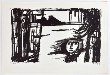 Kunstwerk op papier van de kunstenaar Theo Humblet kopen