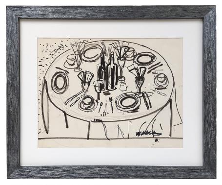 Tekening van de Belgische artiest Henri Victor Wolvens