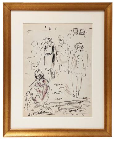 Tekening van de Belgische tekenaar Henri Victor Wolvens