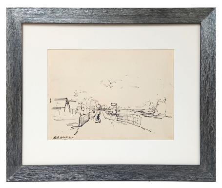 Tekening van de Belgische tekenaar Henri Victor Wolvens