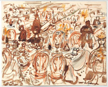 Aquarel geschilderd door Henri Victor Wolvens