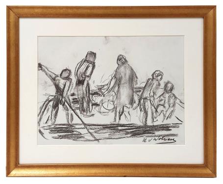 Tekening van de Belgische artiest Henri Victor Wolvens