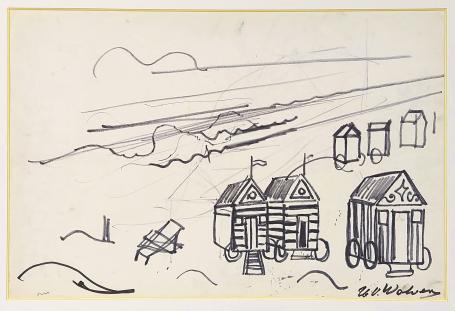 Strandcabines van Henri Victor Wolvens
