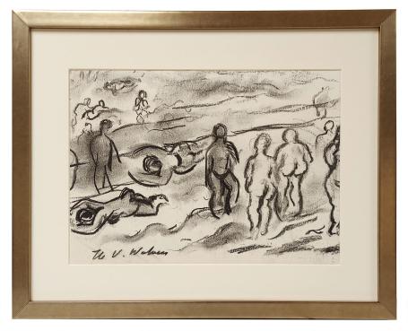 Tekening van de Belgische tekenaar Henri Victor Wolvens