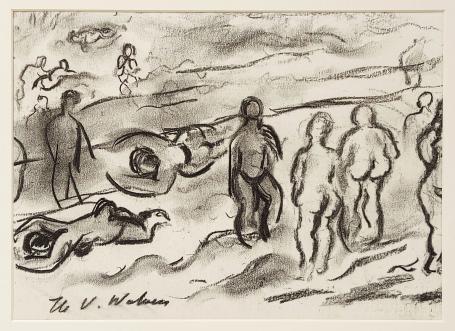 Houtskooltekening van Henri Victor Wolvens