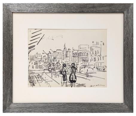 Tekening van de Belgische tekenaar Henri Victor Wolvens