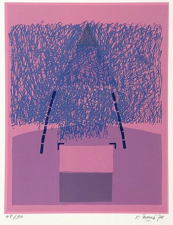 Litho van de Belgische kunstenaar Renaat Ivens